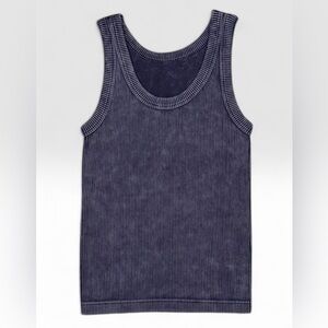 Zenana Reversible Ribbed Tank Gray L/XL NWOT